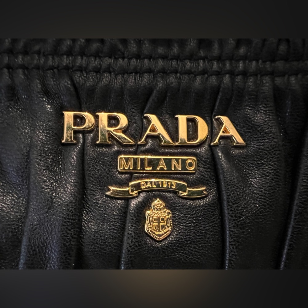 Prada Black nappa leather clutch bag * authentic - Picture 8 of 10